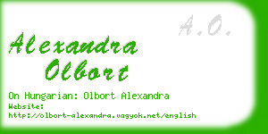 alexandra olbort business card